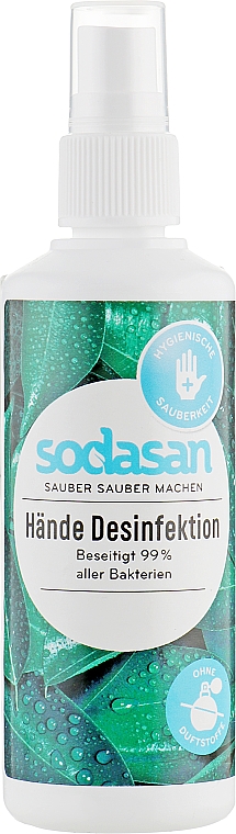Organiczny antybakteryjny spray do rąk - Sodasan — Zdjęcie N1
