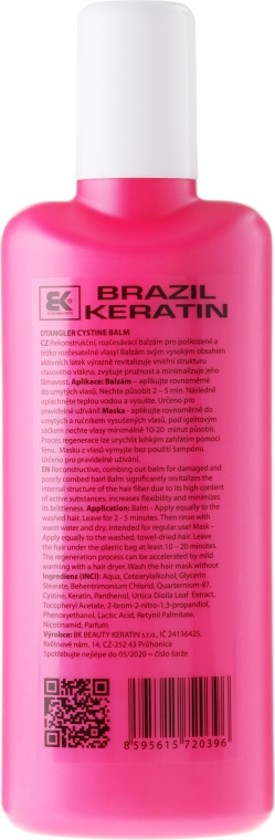 Balsam do włosów z keratyną - Brazil Keratin Dtangler Cystine Balm — Zdjęcie N2