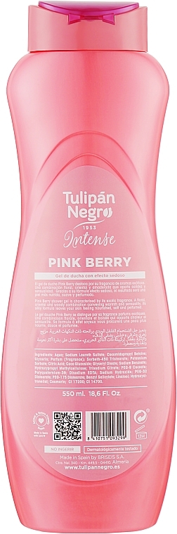 Żel pod prysznic z różowymi jagodami - Tulipan Negro Pink Berry Shower Gel — Zdjęcie N2