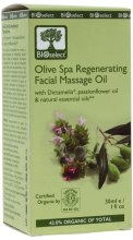 Kup Olejek do twarzy z dictamelią, olejkiem z passiflory i naturalnymi olejkami eterycznymi - BIOselect Olive Spa Regenerating Facial Massage Oil