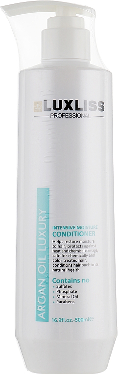 Intensywnie nawilżająca odżywka do włosów z olejem arganowym - Luxliss Intensive Moisture Conditioner — Zdjęcie N3