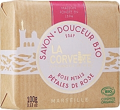 Kup Naturalne mydło, Płatki róż - La Corvette Douceur Bio Rose Petals Soap