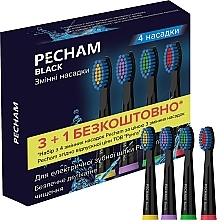 Końcówki do elektrycznej szczoteczki do zębów - Pecham Travel Black — Zdjęcie N1