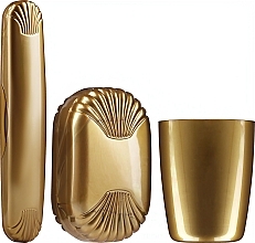 Kup Zestaw toaletowy, brązowy - Top Choice Set (accessory/3pcs)