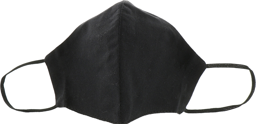 Maseczka tkaninowo-ochronna na twarz, czarna, rozmiar M - Gioia — Zdjęcie N1