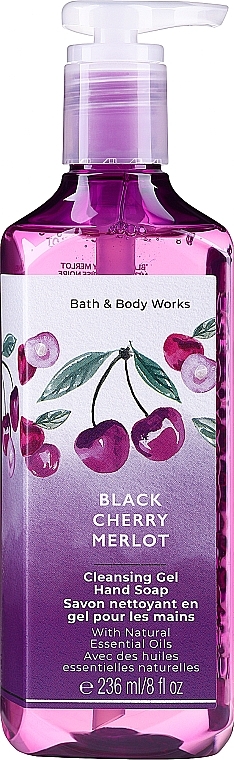 Mydło do rąk w żelu Czarna wiśnia i merlot - Bath & Body Works Black Cherry Merlot Cleansing Gel Hand Soap