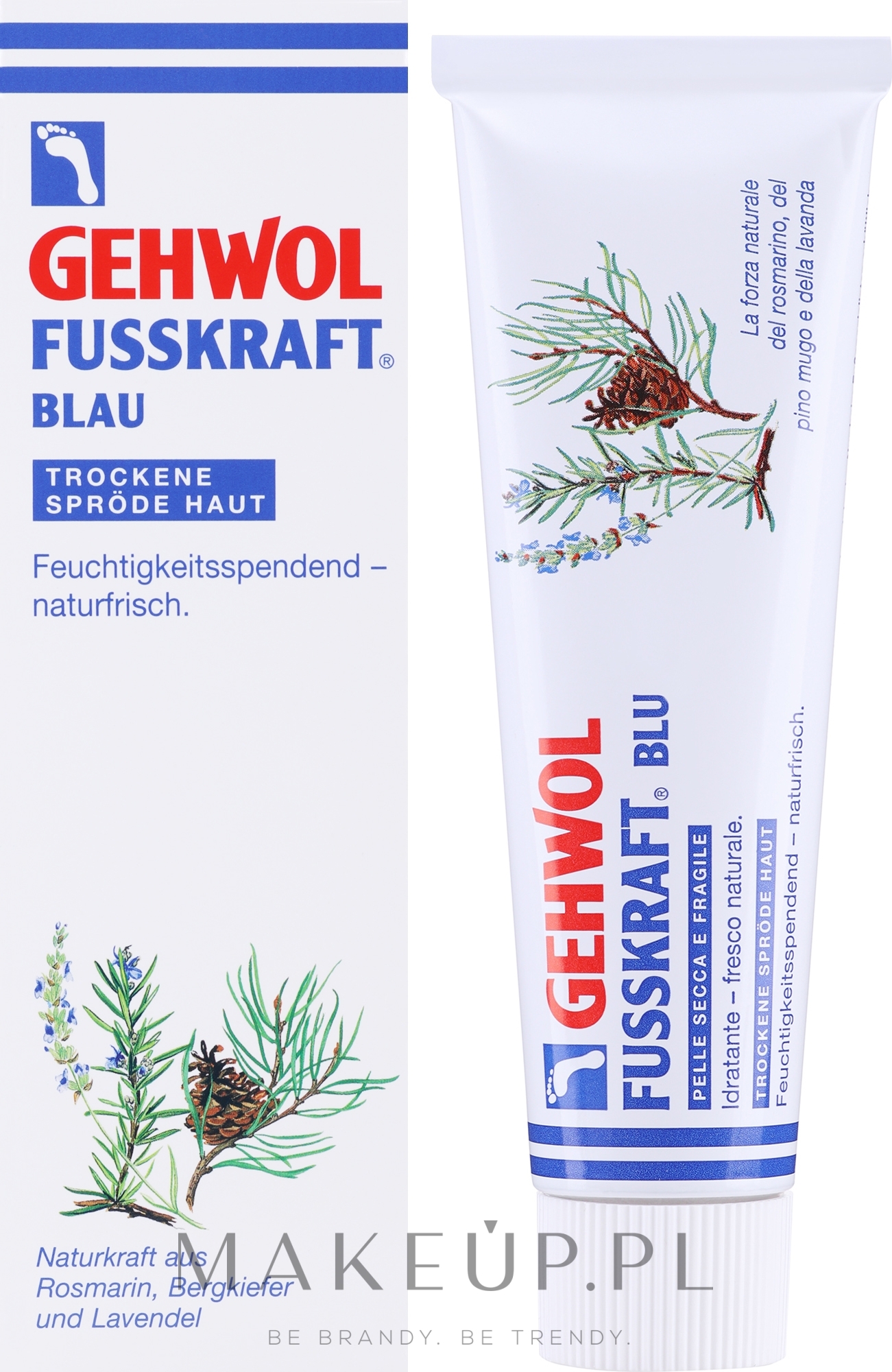 Balsam do suchych i zmęczonych stóp z mocznikiem - Gehwol Fusskraft blau — Zdjęcie 75 ml