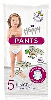 Pieluszki dziecięce Junior 11-18 kg, rozmiar 5, 4 szt. - Bella Baby Happy Pants  — Zdjęcie N1