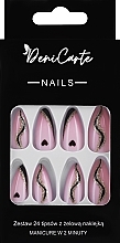 Kup Sztuczne paznokcie 3 serca, 24 szt - Deni Carte Nails Natural 2 Minutes Manicure