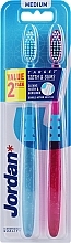 Średnio twarda szczoteczka do zębów , niebieska + różowa - Jordan Target Teeth Toothbrush — Zdjęcie N2