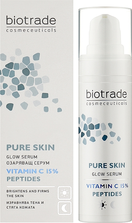 Serum z witaminą C 15% i peptydami dla rozświetlenia skóry - Biotrade Pure Skin — Zdjęcie N2