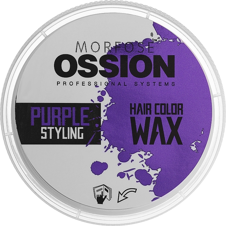 Fioletowy wosk do stylizacji włosów - Morfose Ossion Hair Color Wax Purple Styling — Zdjęcie N1