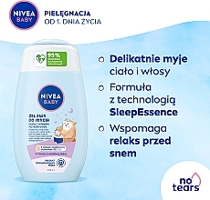 Żel 2w1 do mycia ciała i włosów na dobranoc - NIVEA BABY — Zdjęcie N3