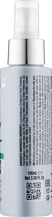 Olejek do włosów Detox elixir z olejem konopnym - Abril et Nature CBD Cannabis Oil Elixir — Zdjęcie N2