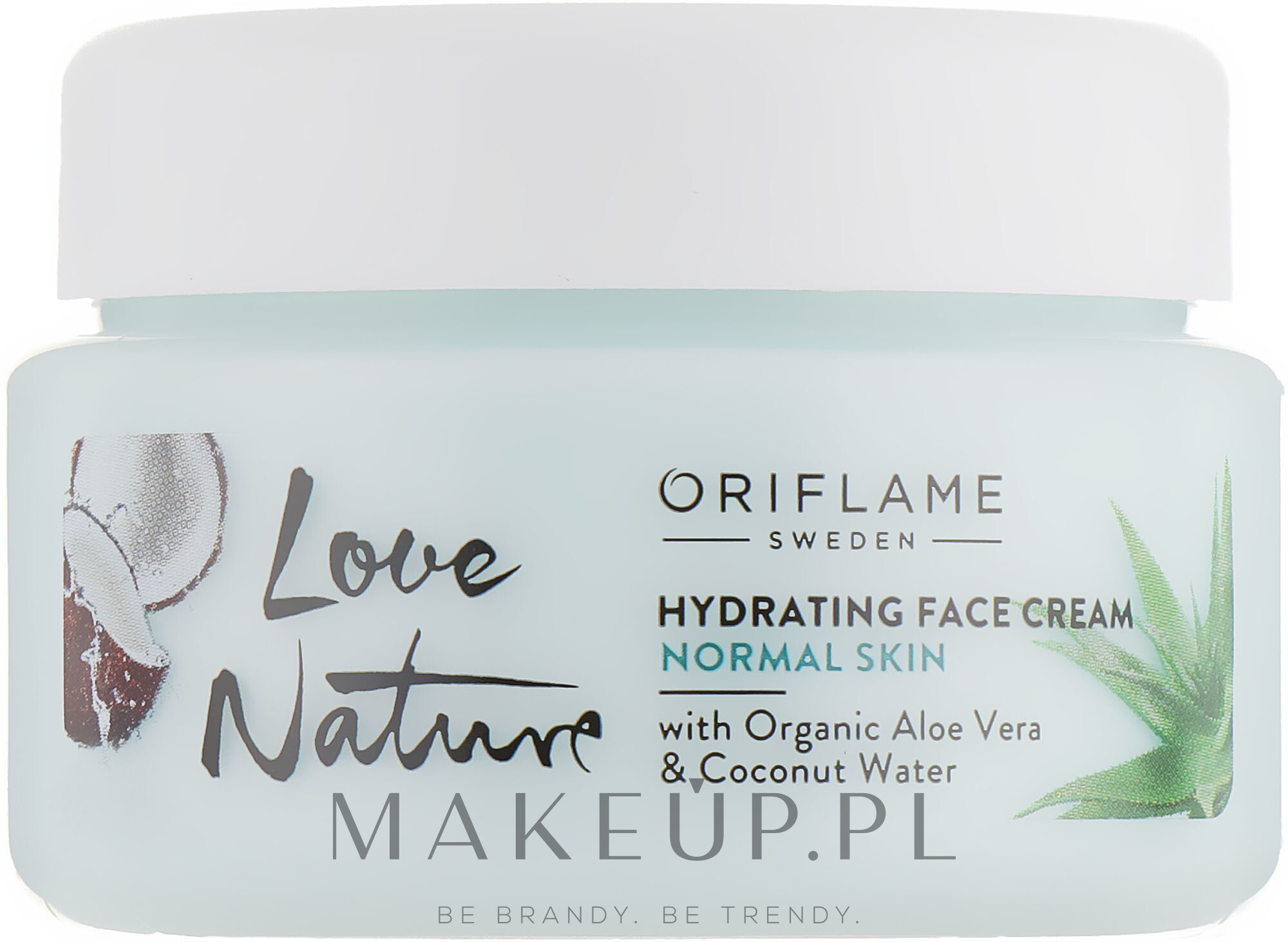Nawilżający krem do twarzy z organicznym aloesem i wodą kokosową - Oriflame Love Nature Hydrating Face Cream — Zdjęcie 50 ml