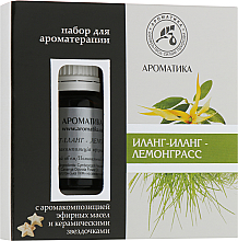 Zestaw do aromaterapii Ylang-Ylang i trawa cytrynowa - Aromatika (oil 10 ml + accessories 6) — Zdjęcie N1