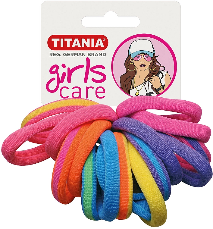 Gumki do włosów, 16 szt., kolorowe - Titania Girls Care — Zdjęcie N1
