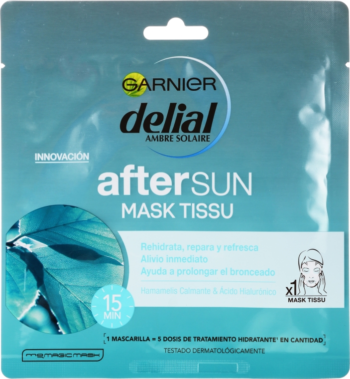 Maska do twarzy - Garnier Ambre Solaire AfterSun Mask Tissu — Zdjęcie N1