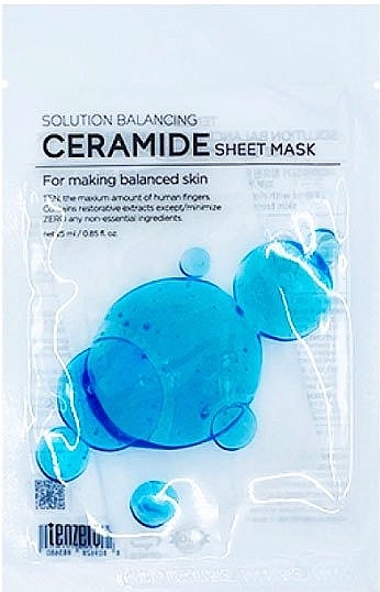 Maseczka do twarzy z ceramidami - Tenzero Solution Sheet Mask Balancing Ceramide — Zdjęcie N1