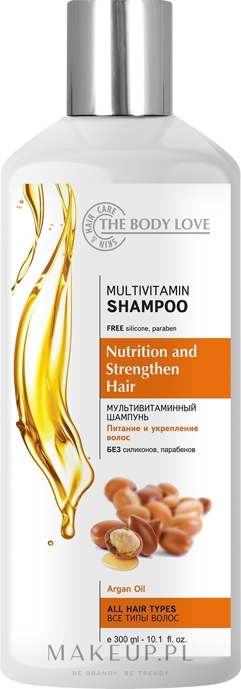 Multiwitaminowy szampon do włosów z olejem arganowym - The Body Love Multivitamin Shampoo — Zdjęcie 300 ml