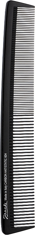 Węglowy grzebień do strzyżenia włosów 19 cm, czarny - Janeke 824 Carbon Cutting Comb — Zdjęcie N1