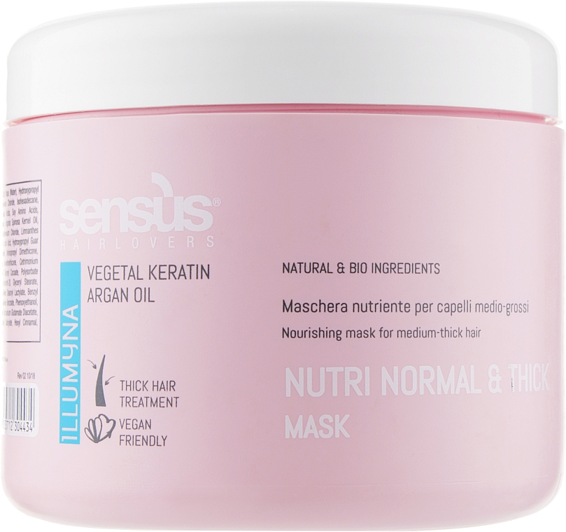 Odżywcza maska do grubych i suchych włosów - Sensus Nutri Normal & Thick Mask — Zdjęcie N1