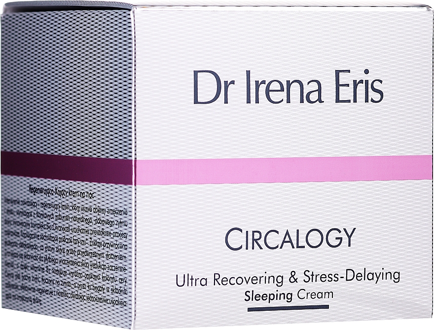 Ultrarewitalizujący krem do twarzy ​​łagodzący objawy zmęczenia i stresu - Dr Irena Eris Circalogy Ultra Recovering & Stress-Delaying Sleeping Cream — Zdjęcie N2