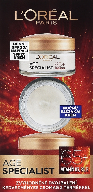 Zestaw - L'Oreal Paris Age Specialist 65+ (f/cr/50ml + f/cr/50ml) — Zdjęcie N1