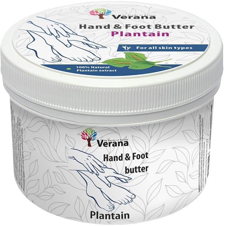 Masło do dłoni i stóp Babka lancetowata - Verana Hand & Foot Butter Plantain — Zdjęcie N1