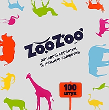 Papierowe serwetki ZooZoo, 100 sztuk, białe - Snizhna panda — Zdjęcie N1