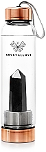 Kup Butelka na wodę z kryształem obsydianu - Crystallove Rose Obsidian Bottle Rose Gold