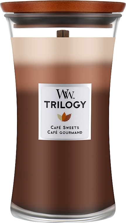 Świeca zapachowa w szkle - Woodwick Trilogy Candle Large Cafe Sweets