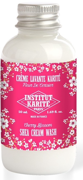 Krem pod prysznic Kwiat wiśni - Institut Karité Fleur de Cerisier Shea Cream Wash Cherry Blossom (miniprodukt) — Zdjęcie N1