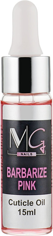 Oliwka do skórek z pipetką - MG Nails Barbarize Pink Cuticle Oil — Zdjęcie N1