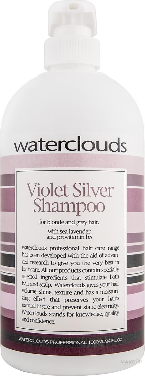 PRZECENA! Szampon neutralizujący żółty odcień - Waterclouds Violet Silver Shampoo * — Zdjęcie 1000 ml