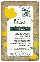 Mydło dla dzieci do ciała i włosów - Klorane Bebe Cleansing Bar With Organic Calendula — Zdjęcie N1