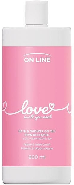 Żel do kąpieli i pianka 2w1 Love” - On Line Bath & Shower Gel — Zdjęcie N1