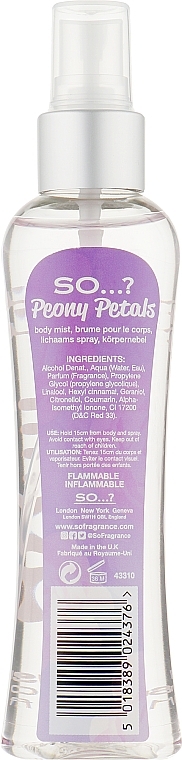 Spray do ciała - So…? Peony Petals Body Mist — Zdjęcie N3