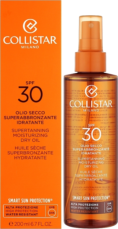 Suchy olejek do opalania - Collistar Sun Care Supertanning Moisturizing Dry Oil SPF30 — Zdjęcie N2