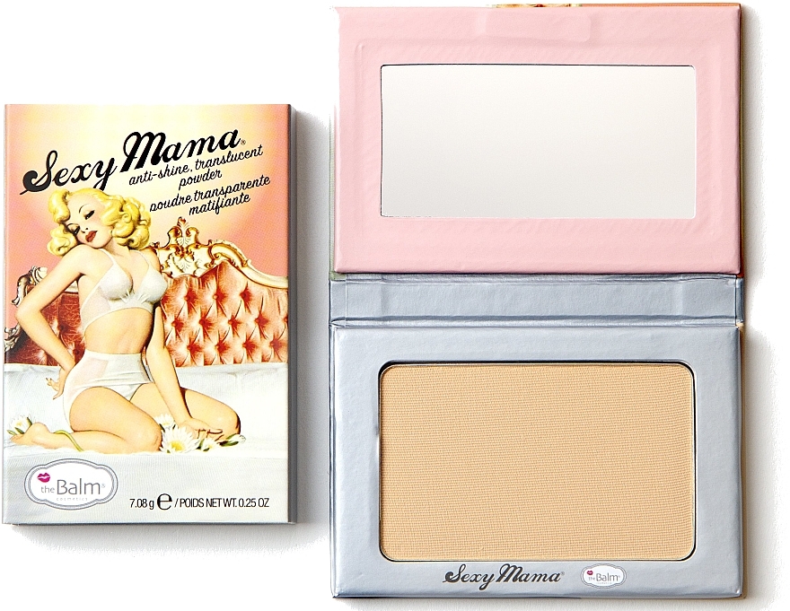 Transparentny puder matujący do twarzy - theBalm Sexy Mama Anti-Shine Transculent Powder