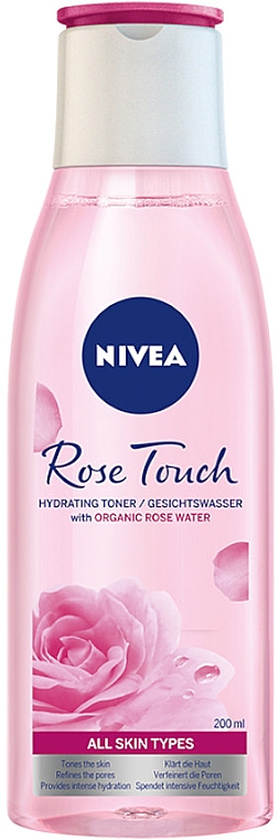 Tonik nawilżający z organiczną wodą różaną - NIVEA Rose Touch Hydrating Toner With Organic Rose Water