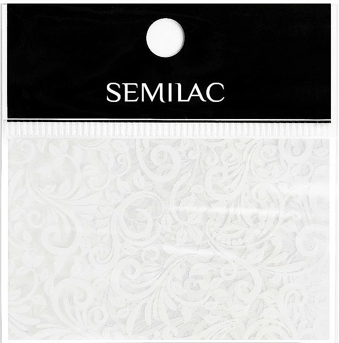 Folia do stylizacji paznokci - Semilac Transfer Foil White Lace — Zdjęcie N1