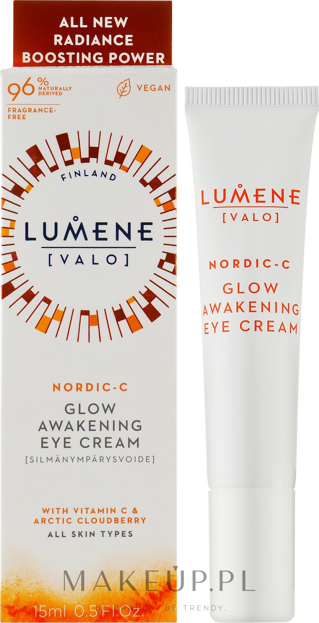 Krem do skóry wokół oczu - Lumene Valo Glow Awakening Eye Cream — Zdjęcie 15 ml