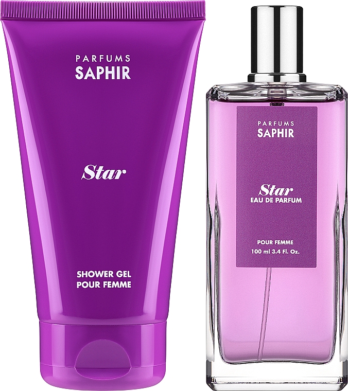 Saphir Parfums Star - Zestaw (edp/100ml + sh/gel/150ml) — Zdjęcie N2
