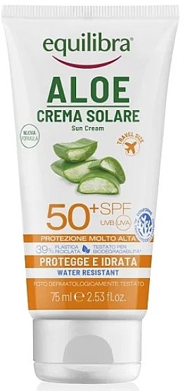 Filtr przeciwsłoneczny - Equilibra Aloe Sun Cream SPF50+ — Zdjęcie N1