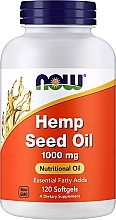 Suplement diety olej konopny - Now Foods Hemp Seed Oil 1000 Mg — Zdjęcie N1