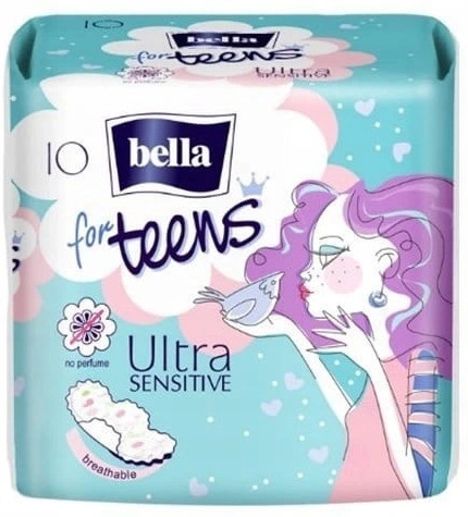 Podpaski For Teens Sensitive Extra Soft, 10 szt. - Bella