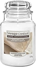 Świeca zapachowa w słoiku - Yankee Candle Home Inspiration White Linen & Lace — Zdjęcie N2