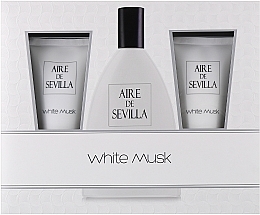 Kup Instituto Espanol Aire de Sevilla White Musk - Zestaw (edt/150ml + b/cr/150ml + sh/gel/150ml)