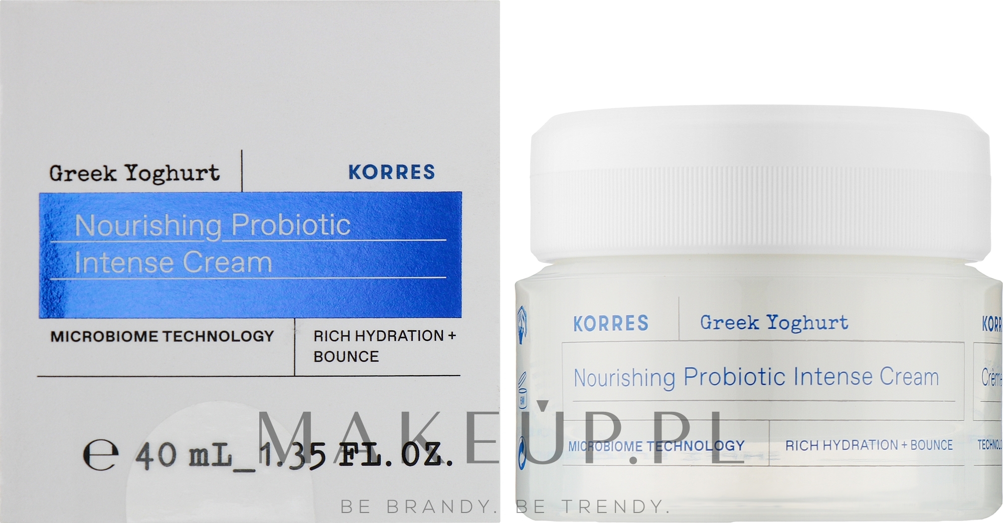 Intensywnie odżywczy probiotyczny krem ​​do twarzy - Korres Greek Yoghurt Nourishing Probiotic Intense Cream — Zdjęcie 40 ml